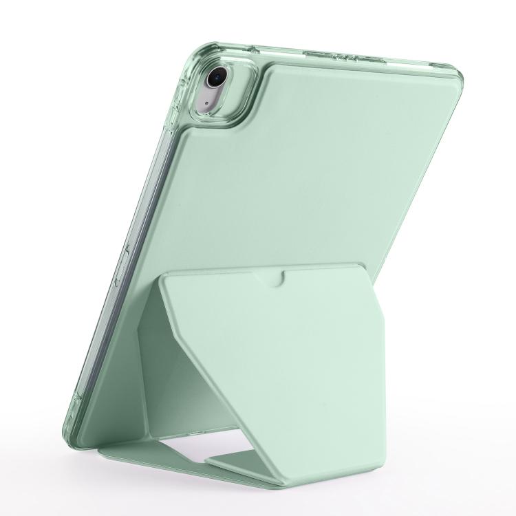 For iPad Air 13 2024 / 2025 Folding Magnetic Holder Acrylic Leather Back Tablet Case(Light Green) - iPad Air 13 2025 / 2024 Cases by buy2fix | Online Shopping UK | buy2fix