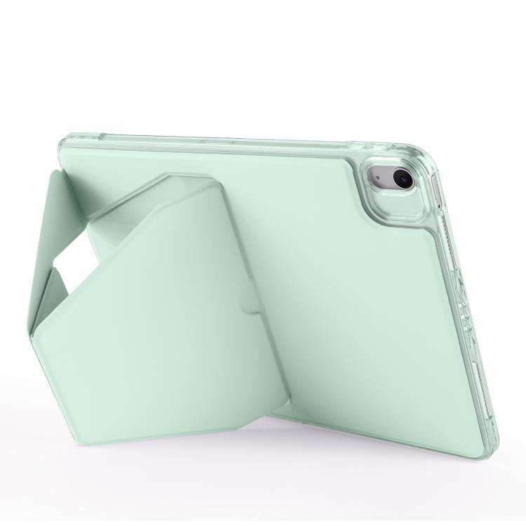 For iPad Air 13 2024 / 2025 Folding Magnetic Holder Acrylic Leather Back Tablet Case(Light Green) - iPad Air 13 2025 / 2024 Cases by buy2fix | Online Shopping UK | buy2fix