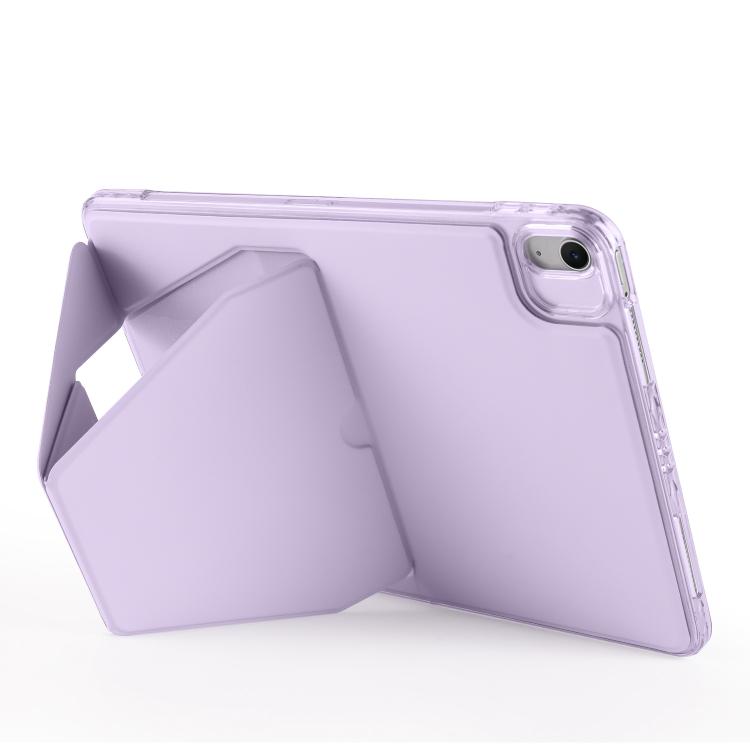 For iPad Air 13 2024 / 2025 Folding Magnetic Holder Acrylic Leather Back Tablet Case(Purple) - iPad Air 13 2025 / 2024 Cases by buy2fix | Online Shopping UK | buy2fix