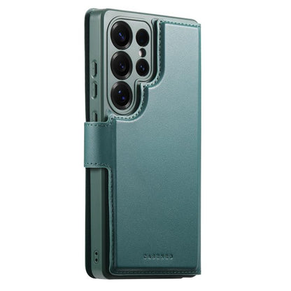 For Samsung Galaxy S25 Ultra 5G CaseNeo Finger Grip Strap MagSafe Leather Phone Case(Green) - Galaxy S25 Ultra 5G Cases by CaseNeo | Online Shopping UK | buy2fix