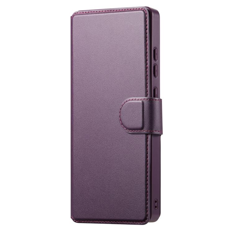 For Samsung Galaxy S25 Ultra 5G CaseNeo Finger Grip Strap MagSafe Leather Phone Case(Purple) - Galaxy S25 Ultra 5G Cases by CaseNeo | Online Shopping UK | buy2fix