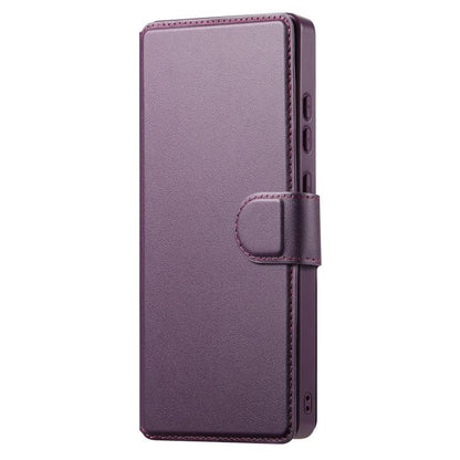 For Samsung Galaxy S25 Ultra 5G CaseNeo Finger Grip Strap MagSafe Leather Phone Case(Purple) - Galaxy S25 Ultra 5G Cases by CaseNeo | Online Shopping UK | buy2fix