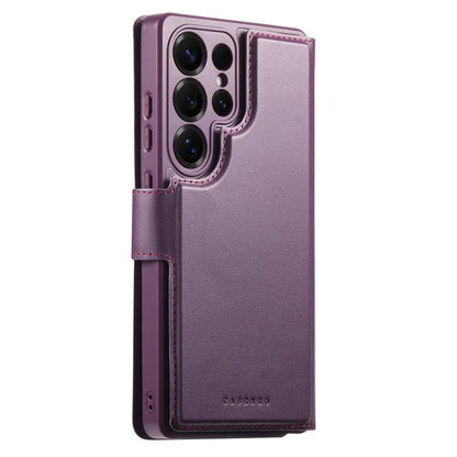 For Samsung Galaxy S25 Ultra 5G CaseNeo Finger Grip Strap MagSafe Leather Phone Case(Purple) - Galaxy S25 Ultra 5G Cases by CaseNeo | Online Shopping UK | buy2fix