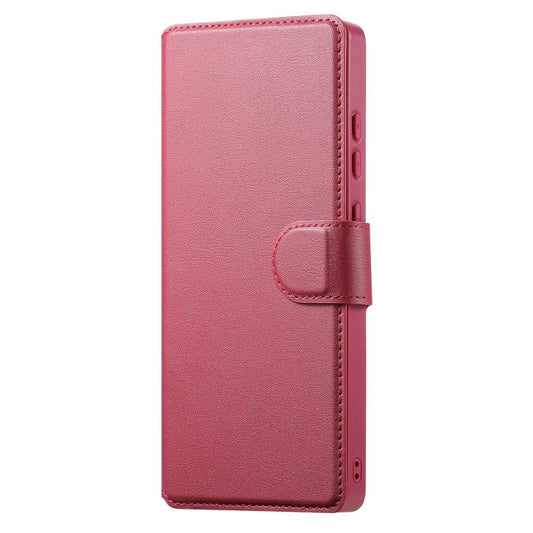For Samsung Galaxy S25 Ultra 5G CaseNeo Finger Grip Strap MagSafe Leather Phone Case(Red) - Galaxy S25 Ultra 5G Cases by CaseNeo | Online Shopping UK | buy2fix