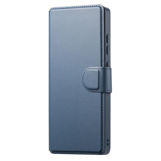 For Samsung Galaxy S25 Ultra 5G CaseNeo Finger Grip Strap MagSafe Leather Phone Case(Blue) - Galaxy S25 Ultra 5G Cases by CaseNeo | Online Shopping UK | buy2fix