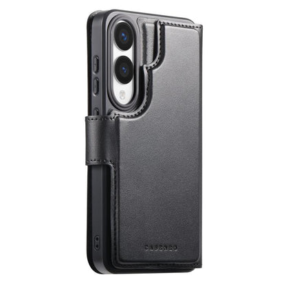 For Samsung Galaxy S25 Edge 5G CaseNeo Finger Grip Strap MagSafe Leather Phone Case(Black) - Galaxy S25 Edge 5G Cases by CaseNeo | Online Shopping UK | buy2fix