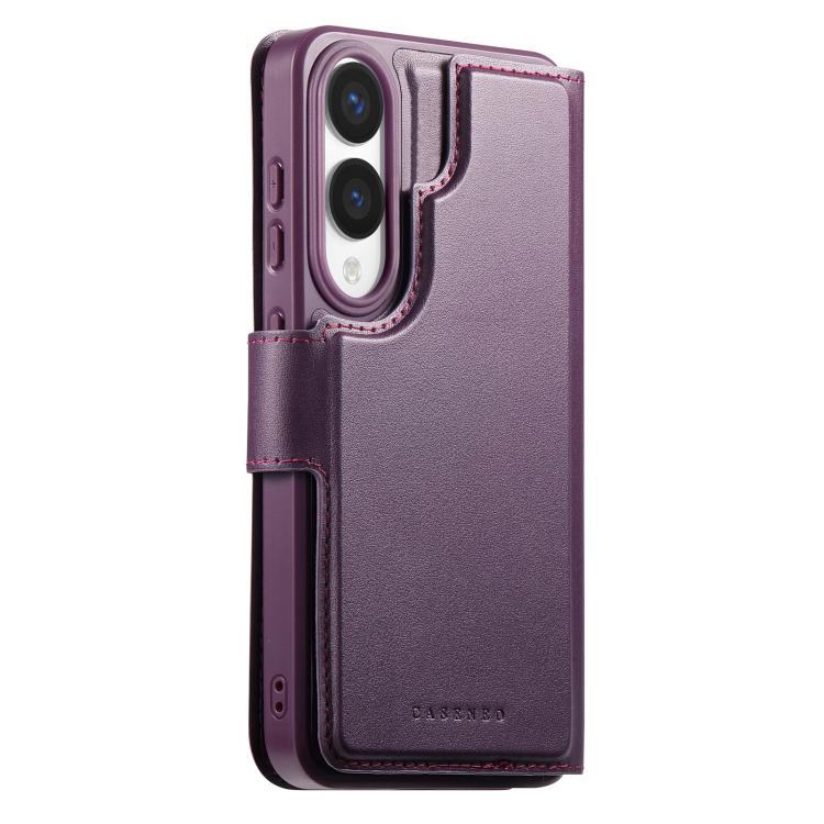 For Samsung Galaxy S25 Edge 5G CaseNeo Finger Grip Strap MagSafe Leather Phone Case(Purple) - Galaxy S25 Edge 5G Cases by CaseNeo | Online Shopping UK | buy2fix