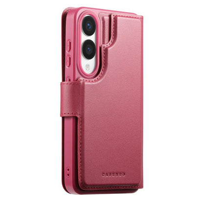 For Samsung Galaxy S25 Edge 5G CaseNeo Finger Grip Strap MagSafe Leather Phone Case(Red) - Galaxy S25 Edge 5G Cases by CaseNeo | Online Shopping UK | buy2fix