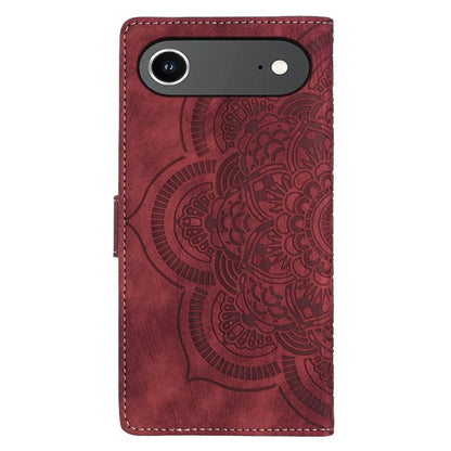 For iPhone Air Mandala Embossed Retro Frosted Leather Phone Case(Red) - iPhone Air Cases by buy2fix | Online Shopping UK | buy2fix