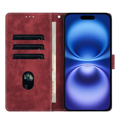 For iPhone Air Mandala Embossed Retro Frosted Leather Phone Case(Red) - iPhone Air Cases by buy2fix | Online Shopping UK | buy2fix