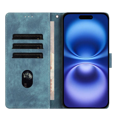 For iPhone Air Mandala Embossed Retro Frosted Leather Phone Case(Blue) - iPhone Air Cases by buy2fix | Online Shopping UK | buy2fix