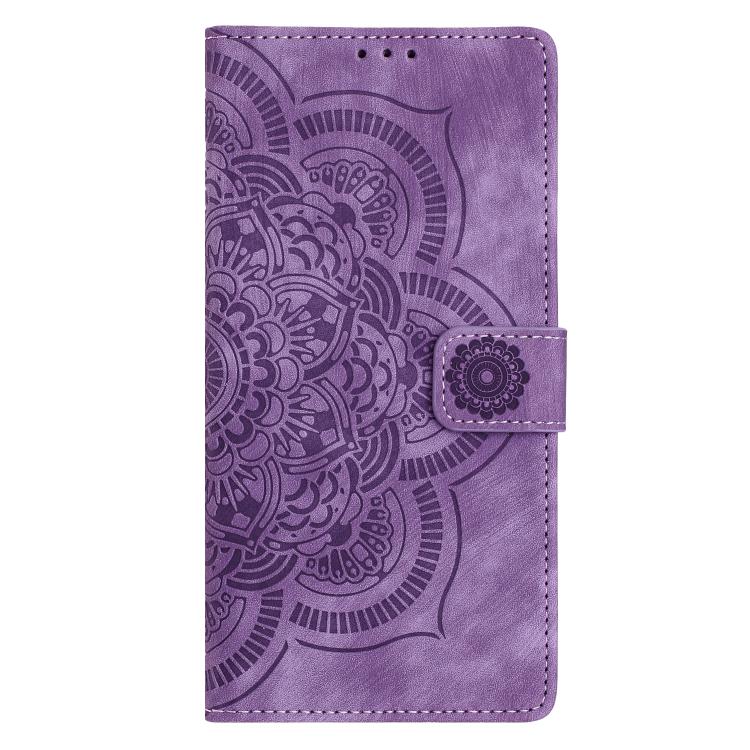 For iPhone Air Mandala Embossed Retro Frosted Leather Phone Case(Purple) - iPhone Air Cases by buy2fix | Online Shopping UK | buy2fix