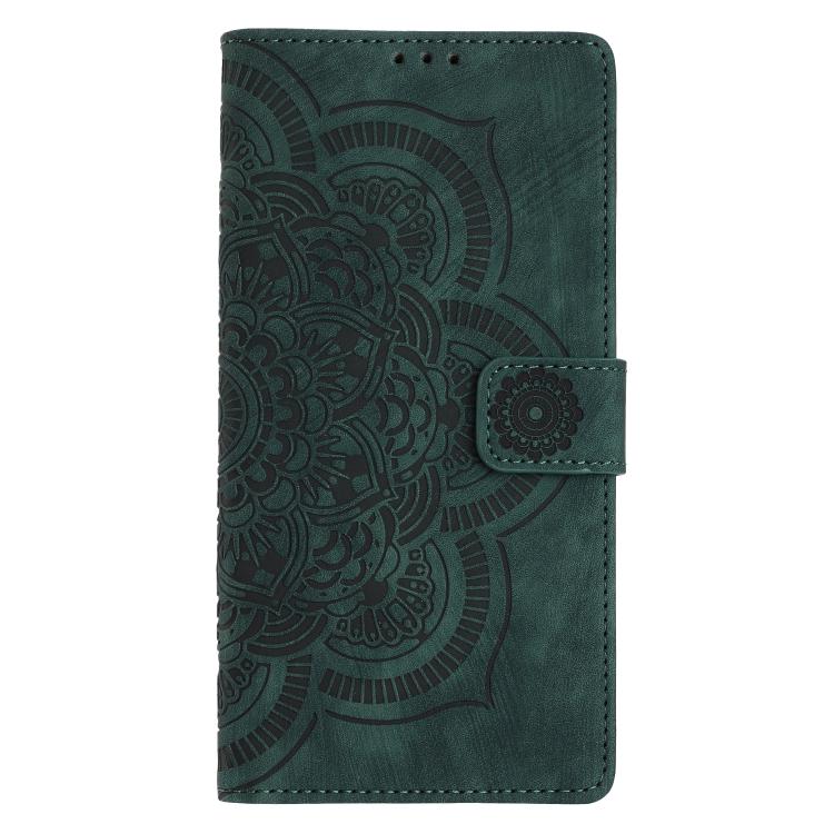 For iPhone Air Mandala Embossed Retro Frosted Leather Phone Case(Green) - iPhone Air Cases by buy2fix | Online Shopping UK | buy2fix
