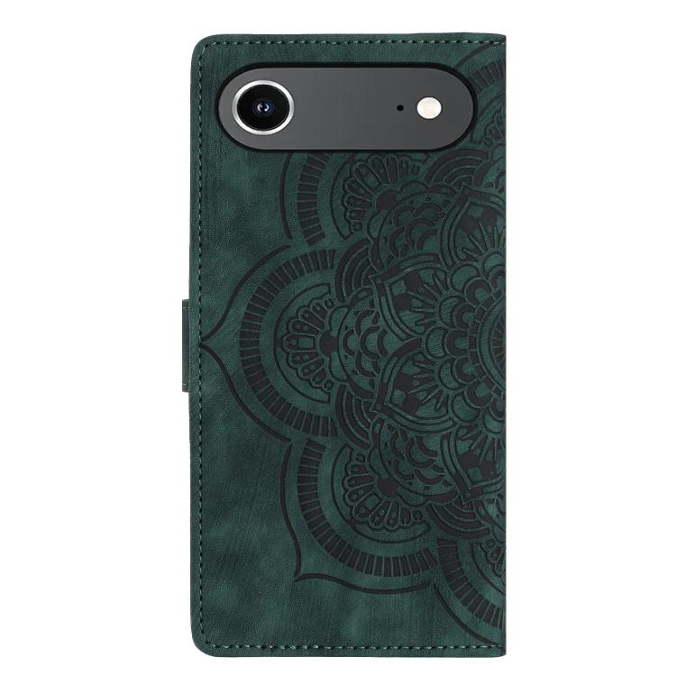 For iPhone Air Mandala Embossed Retro Frosted Leather Phone Case(Green) - iPhone Air Cases by buy2fix | Online Shopping UK | buy2fix