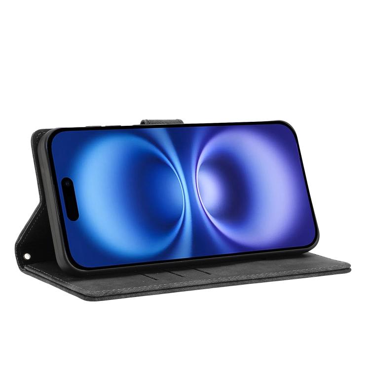 For iPhone Air Mandala Embossed Retro Frosted Leather Phone Case(Black) - iPhone Air Cases by buy2fix | Online Shopping UK | buy2fix