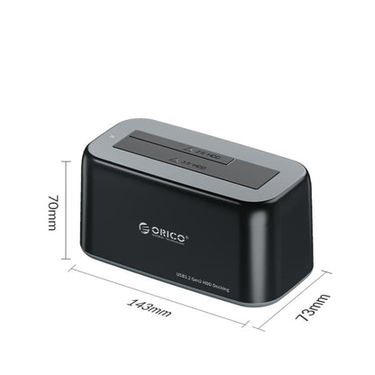 ORICO 6819C3 2.5 / 3.5 inch HDD / SSD Single Bay SATA Drive Docking Station, EU Plug (Black) - HDD Enclosure by ORICO | Online Shopping UK | buy2fix