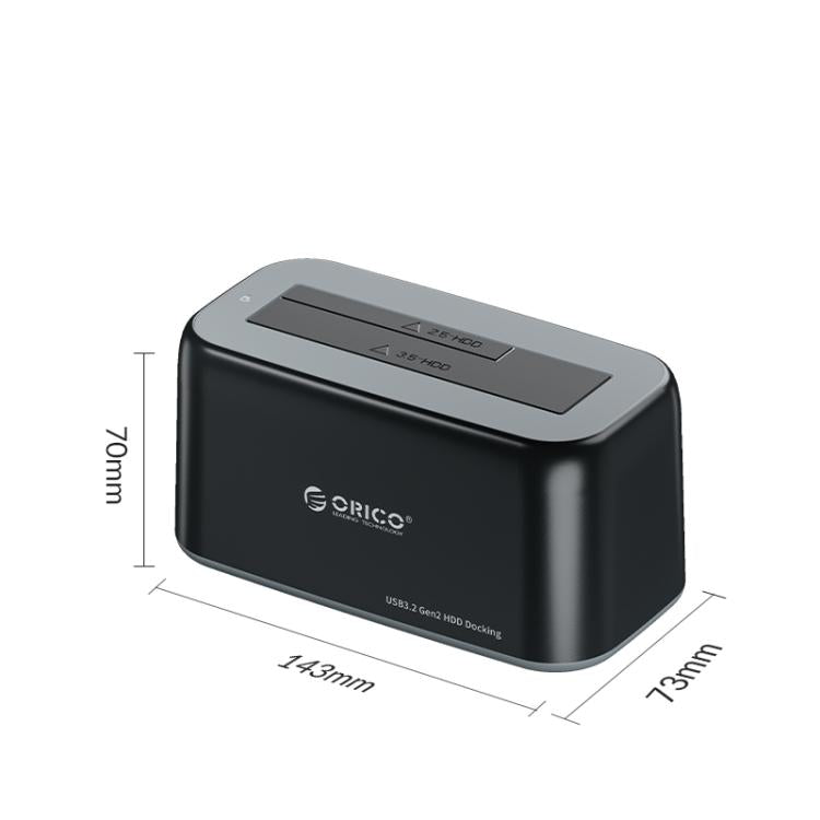 ORICO 6819C3 2.5 / 3.5 inch HDD / SSD Single Bay SATA Drive Docking Station, US Plug(Black) - HDD Enclosure by ORICO | Online Shopping UK | buy2fix
