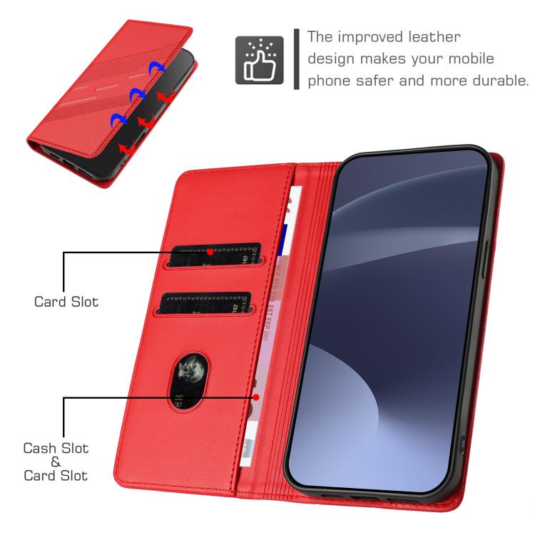 For Google Pixel 10 / 10 Pro Embossed Multi-functional Wallet Retro Leather Phone Case(Red) - Google Cases by buy2fix | Online Shopping UK | buy2fix
