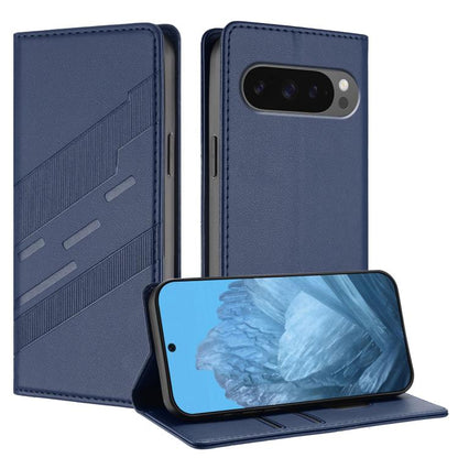 For Google Pixel 10 / 10 Pro Embossed Multi-functional Wallet Retro Leather Phone Case(Dark Blue) - Google Cases by buy2fix | Online Shopping UK | buy2fix
