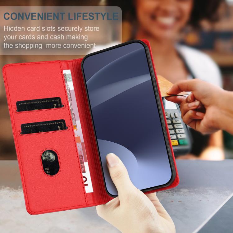 For Google Pixel 10 Pro XL Embossed Multi-functional Wallet Retro Leather Phone Case(Red) - Google Cases by buy2fix | Online Shopping UK | buy2fix