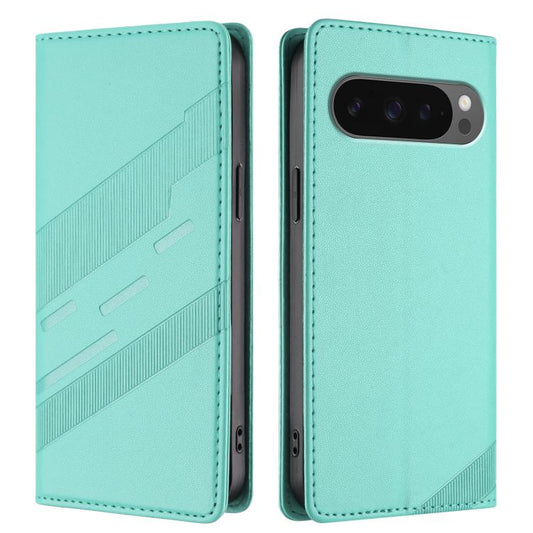 For Google Pixel 10 Pro XL Embossed Multi-functional Wallet Retro Leather Phone Case(Mint Green) - Google Cases by buy2fix | Online Shopping UK | buy2fix