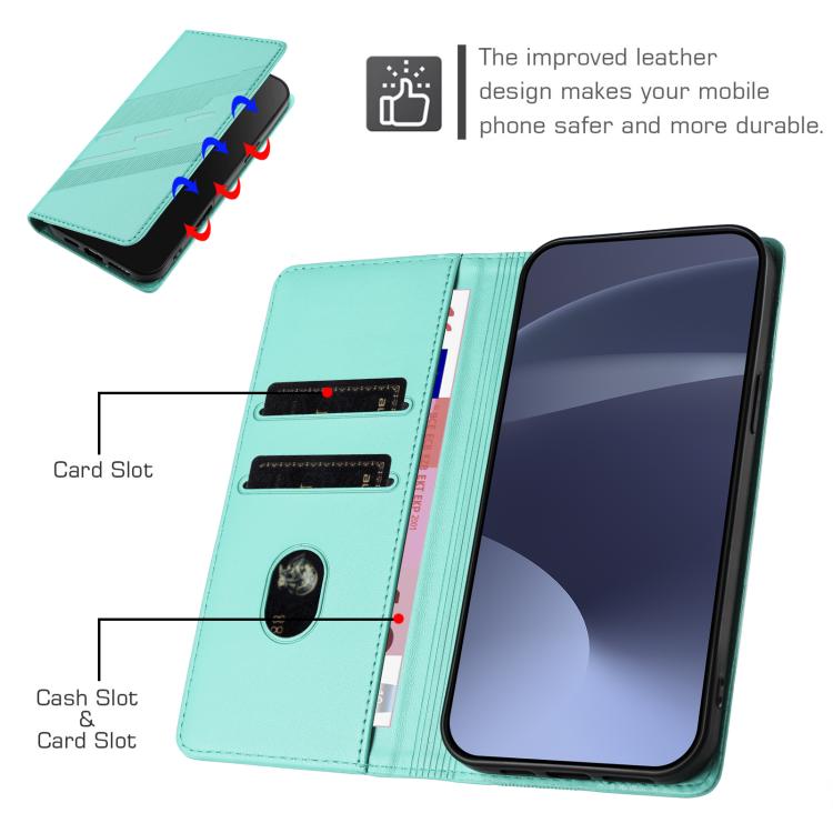 For Google Pixel 10 Pro XL Embossed Multi-functional Wallet Retro Leather Phone Case(Mint Green) - Google Cases by buy2fix | Online Shopping UK | buy2fix