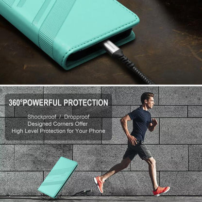 For Google Pixel 10 Pro XL Embossed Multi-functional Wallet Retro Leather Phone Case(Mint Green) - Google Cases by buy2fix | Online Shopping UK | buy2fix