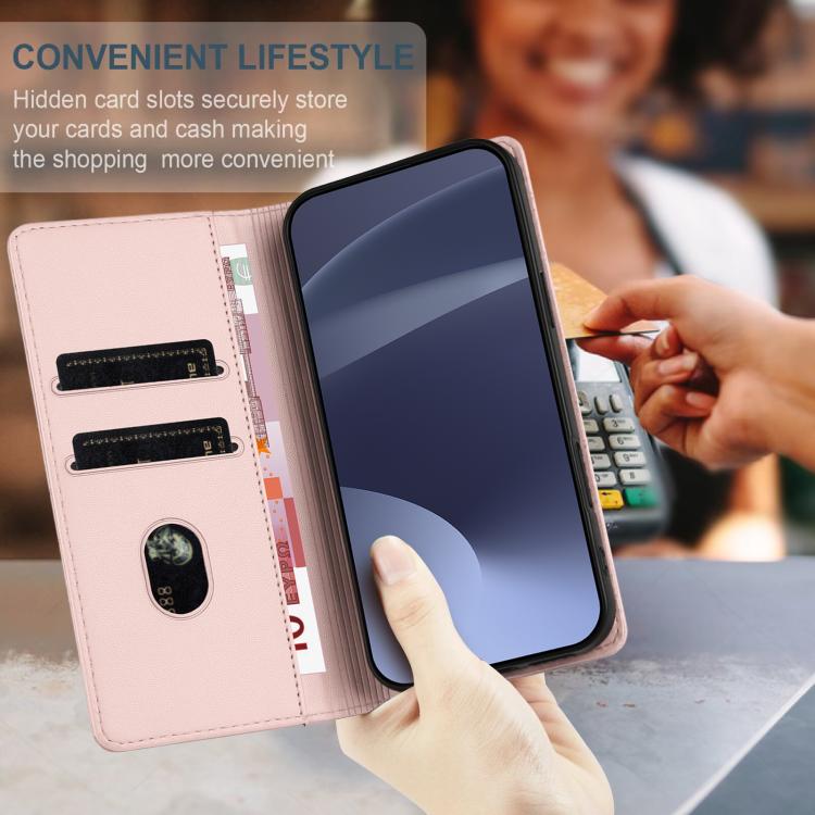 For Google Pixel 10 Pro XL Embossed Multi-functional Wallet Retro Leather Phone Case(Pink) - Google Cases by buy2fix | Online Shopping UK | buy2fix