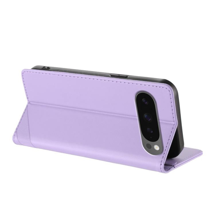 For Google Pixel 10 Pro XL Embossed Multi-functional Wallet Retro Leather Phone Case(Light Purple) - Google Cases by buy2fix | Online Shopping UK | buy2fix