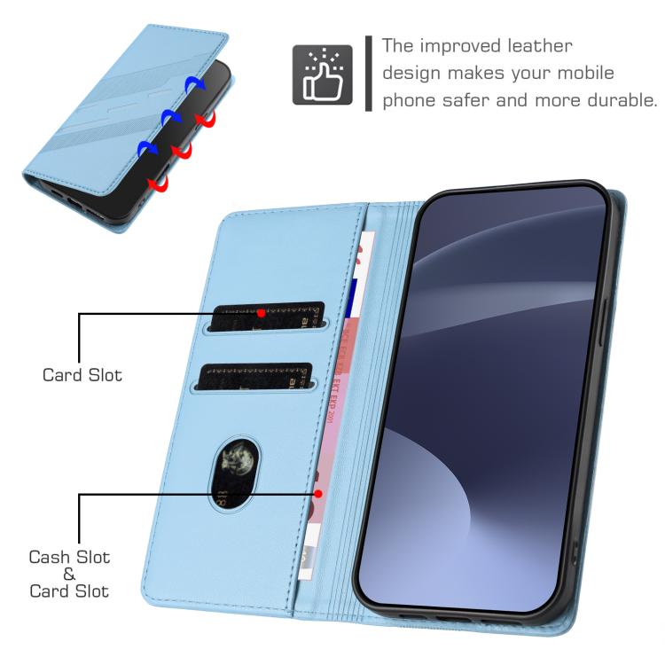 For Google Pixel 10 Pro XL Embossed Multi-functional Wallet Retro Leather Phone Case(Light Blue) - Google Cases by buy2fix | Online Shopping UK | buy2fix
