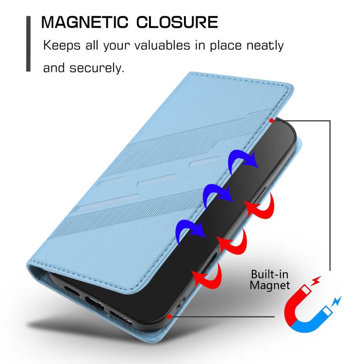 For Google Pixel 10 Pro XL Embossed Multi-functional Wallet Retro Leather Phone Case(Light Blue) - Google Cases by buy2fix | Online Shopping UK | buy2fix