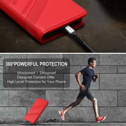 For iPhone Air Embossed Multi-functional Wallet Retro Leather Phone Case(Red) - iPhone Air Cases by buy2fix | Online Shopping UK | buy2fix