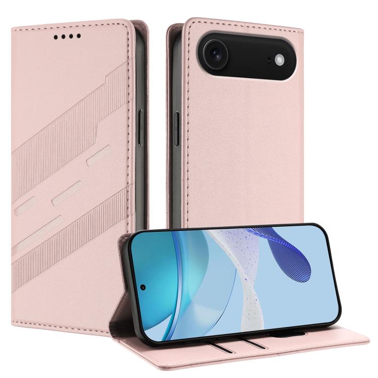 For iPhone Air Embossed Multi-functional Wallet Retro Leather Phone Case(Pink) - iPhone Air Cases by buy2fix | Online Shopping UK | buy2fix