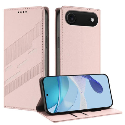 For iPhone Air Embossed Multi-functional Wallet Retro Leather Phone Case(Pink) - iPhone Air Cases by buy2fix | Online Shopping UK | buy2fix