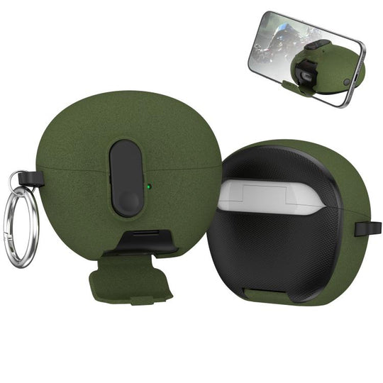 For Huawei FreeClip Mars Earphone Protective Case(Army Green Fluff)
