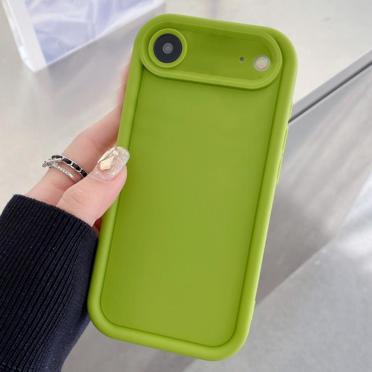 For iPhone Air Shockproof Frame Frosted Precise Hole TPU Phone Case(Fluorescent Green) - iPhone Air Cases by buy2fix | Online Shopping UK | buy2fix