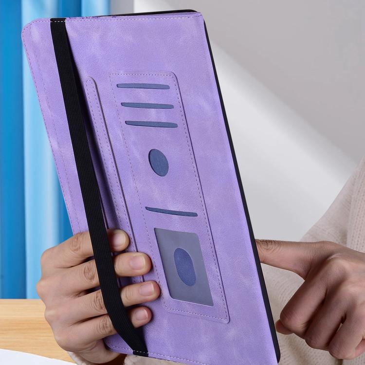 For iPad 2025 / 2022 Love Hearts Embossed Leather Smart Tablet Case(Purple) - iPad 2025 / 2022 Cases by buy2fix | Online Shopping UK | buy2fix