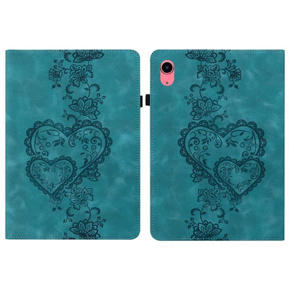 For iPad 2025 / 2022 Love Hearts Embossed Leather Smart Tablet Case(Green) - iPad 2025 / 2022 Cases by buy2fix | Online Shopping UK | buy2fix