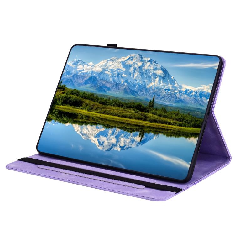 For iPad Air 11 2025 / 2024 Love Hearts Embossed Leather Smart Tablet Case(Purple) - iPad Air 11 2025 / 2024 Cases by buy2fix | Online Shopping UK | buy2fix