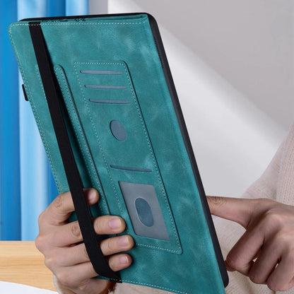 For iPad Air 11 2025 / 2024 Love Hearts Embossed Leather Smart Tablet Case(Green) - iPad Air 11 2025 / 2024 Cases by buy2fix | Online Shopping UK | buy2fix