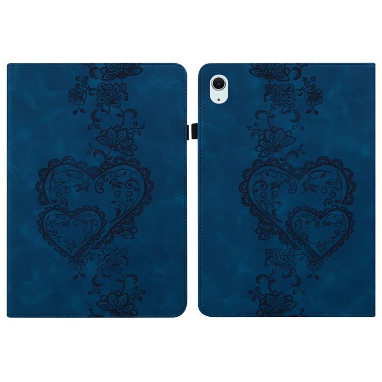 For iPad Air 11 2025 / 2024 Love Hearts Embossed Leather Smart Tablet Case(Dark Blue) - iPad Air 11 2025 / 2024 Cases by buy2fix | Online Shopping UK | buy2fix
