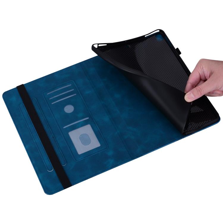 For iPad Air 11 2025 / 2024 Love Hearts Embossed Leather Smart Tablet Case(Dark Blue) - iPad Air 11 2025 / 2024 Cases by buy2fix | Online Shopping UK | buy2fix