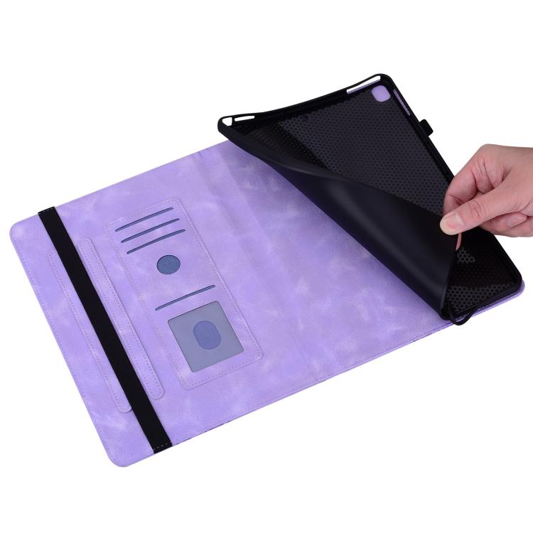 For iPad Air 13 2025 / 2024 / Pro 12.9 Love Hearts Embossed Leather Smart Tablet Case(Purple) - iPad Air 13 2025 / 2024 Cases by buy2fix | Online Shopping UK | buy2fix