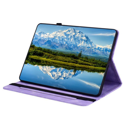 For iPad Pro 11 2024 Love Hearts Embossed Leather Smart Tablet Case(Purple) - iPad Pro 11 2024 Cases by buy2fix | Online Shopping UK | buy2fix