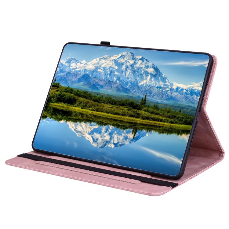 For iPad Pro 11 2024 Love Hearts Embossed Leather Smart Tablet Case(Pink) - iPad Pro 11 2024 Cases by buy2fix | Online Shopping UK | buy2fix
