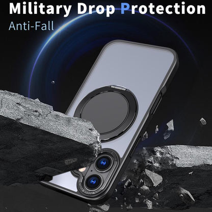 For iPhone 17 360-degree Rotating MagSafe Magnetic Holder Phone Case(Black) - iPhone 17 Cases by buy2fix | Online Shopping UK | buy2fix