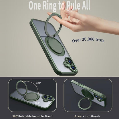 For iPhone 17 360-degree Rotating MagSafe Magnetic Holder Phone Case(Green) - iPhone 17 Cases by buy2fix | Online Shopping UK | buy2fix