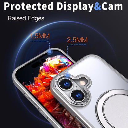 For iPhone 17 360-degree Rotating MagSafe Magnetic Holder Phone Case(Titanium Grey) - iPhone 17 Cases by buy2fix | Online Shopping UK | buy2fix