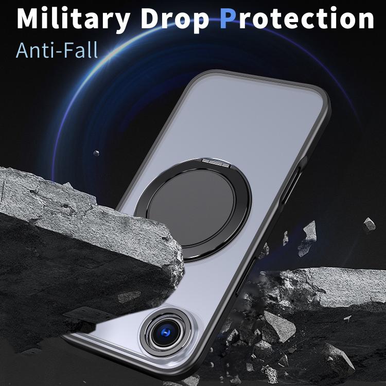 For iPhone Air 360-degree Rotating MagSafe Magnetic Holder Phone Case(Black) - iPhone Air Cases by buy2fix | Online Shopping UK | buy2fix