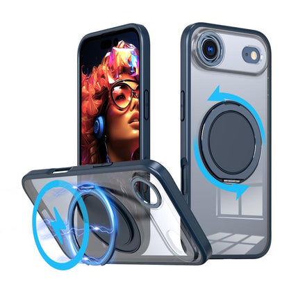 For iPhone Air 360-degree Rotating MagSafe Magnetic Holder Phone Case(Blue) - iPhone Air Cases by buy2fix | Online Shopping UK | buy2fix